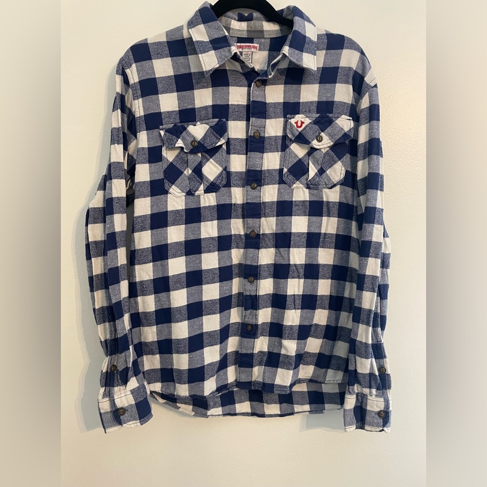 True Religion Plaid Flannel button down